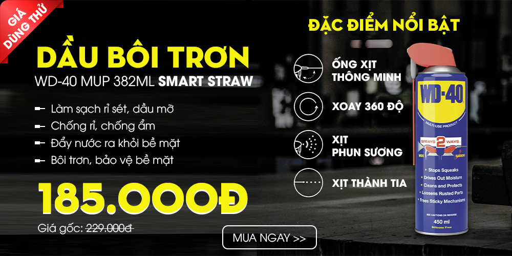 Banner DẦU BÔI TRƠN 880520/88052 WD-40 MUP 382ML SMART STRAW