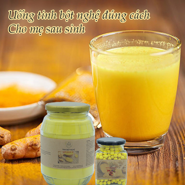 Hướng dẫn uống tinh bột nghệ đúng cách cho mẹ sau sinh da trắng, dáng thon Hướng dẫn uống tinh bột nghệ đúng cách cho mẹ sau sinh da trắng, dáng thon
