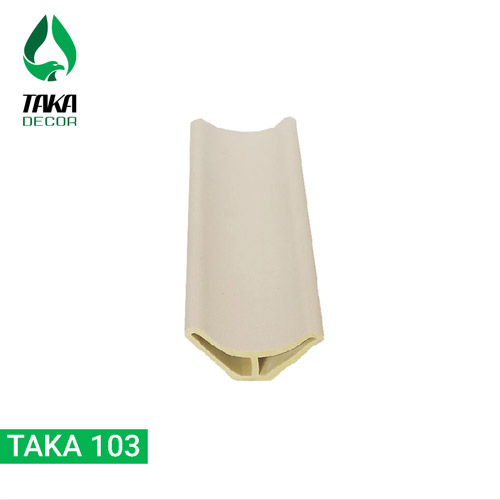Nẹp góc âm pvc vân gỗ trắng mã Taka 103