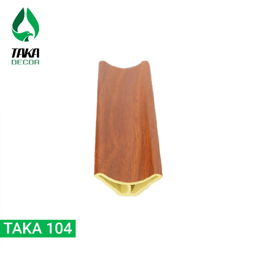 nẹp góc âm pvc - nẹp góc tường pvc vân gỗ sẫm mã Taka 104