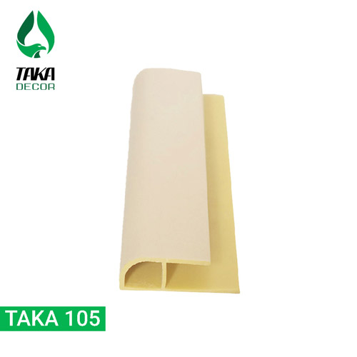 Nẹp kết thúc pvc vân sơn trắng mã Taka 105