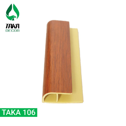 Nẹp kết thúc pvc vân gỗ mã Taka 106