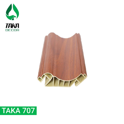 Phào cổ trần pvc vân gỗ mã Taka 707
