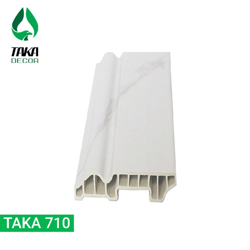 phào chân tường pvc - len chân tường pvc vân đá mã Taka 710