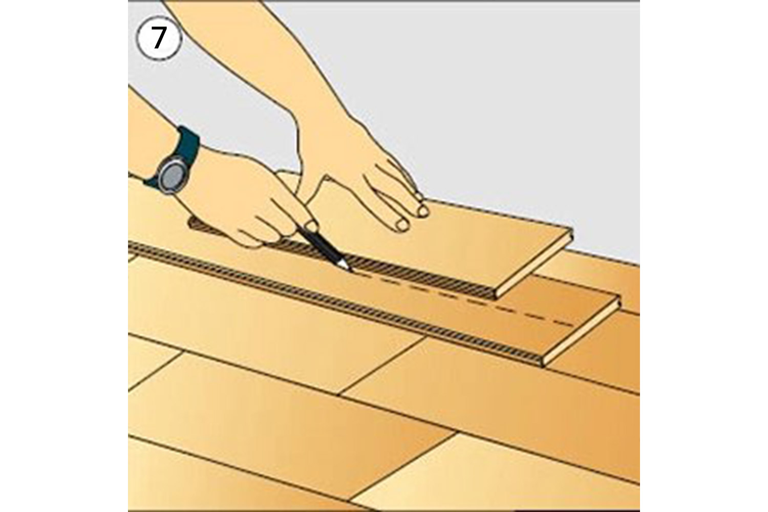 Bước 7: hướng dẫn lắp đặt sàn nhựa spc hèm khóa | hướng dẫn lắp đặt sàn nhựa giả gỗ