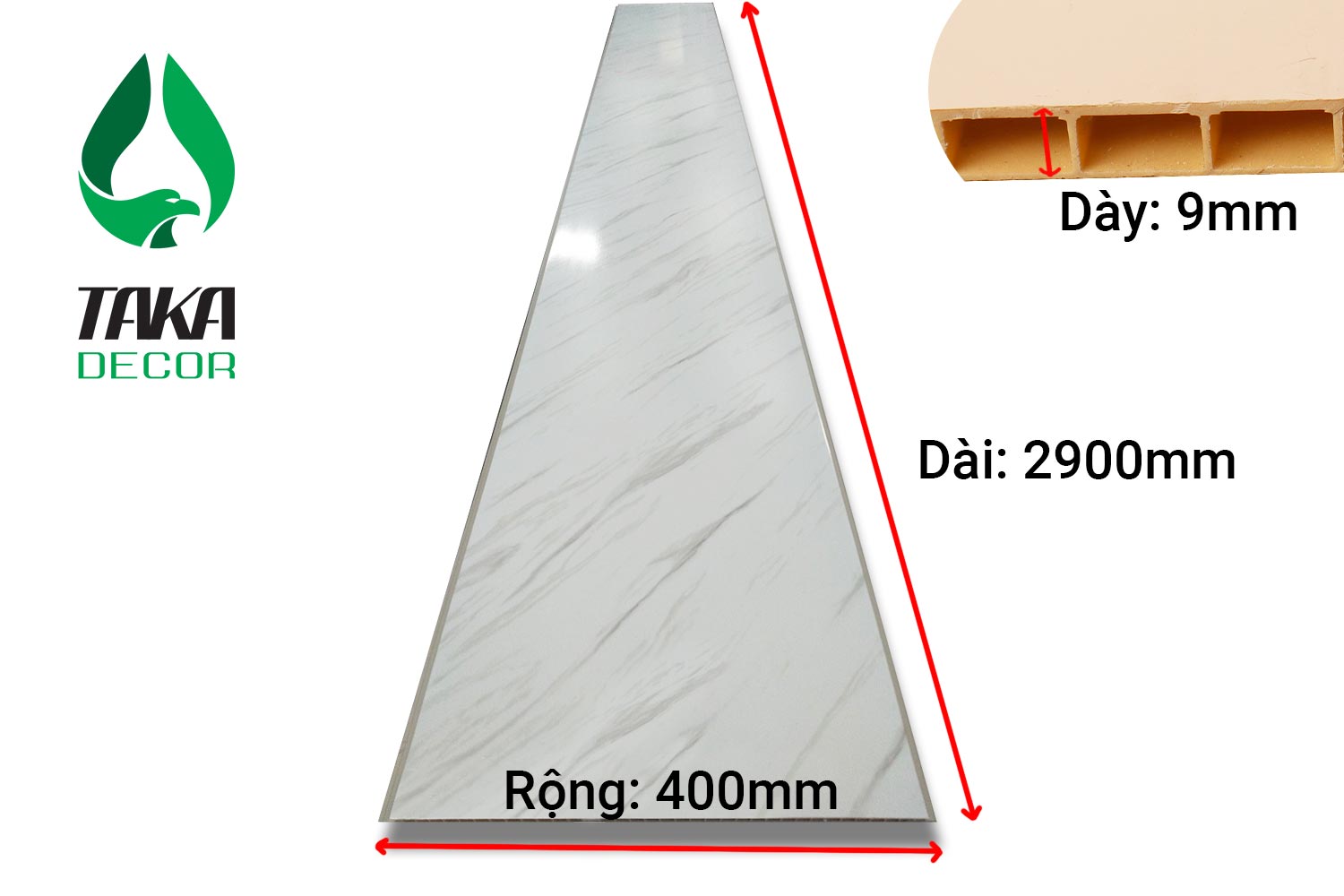 Thông số kĩ thuật tấm nhựa ốp tường PVC của takadecor