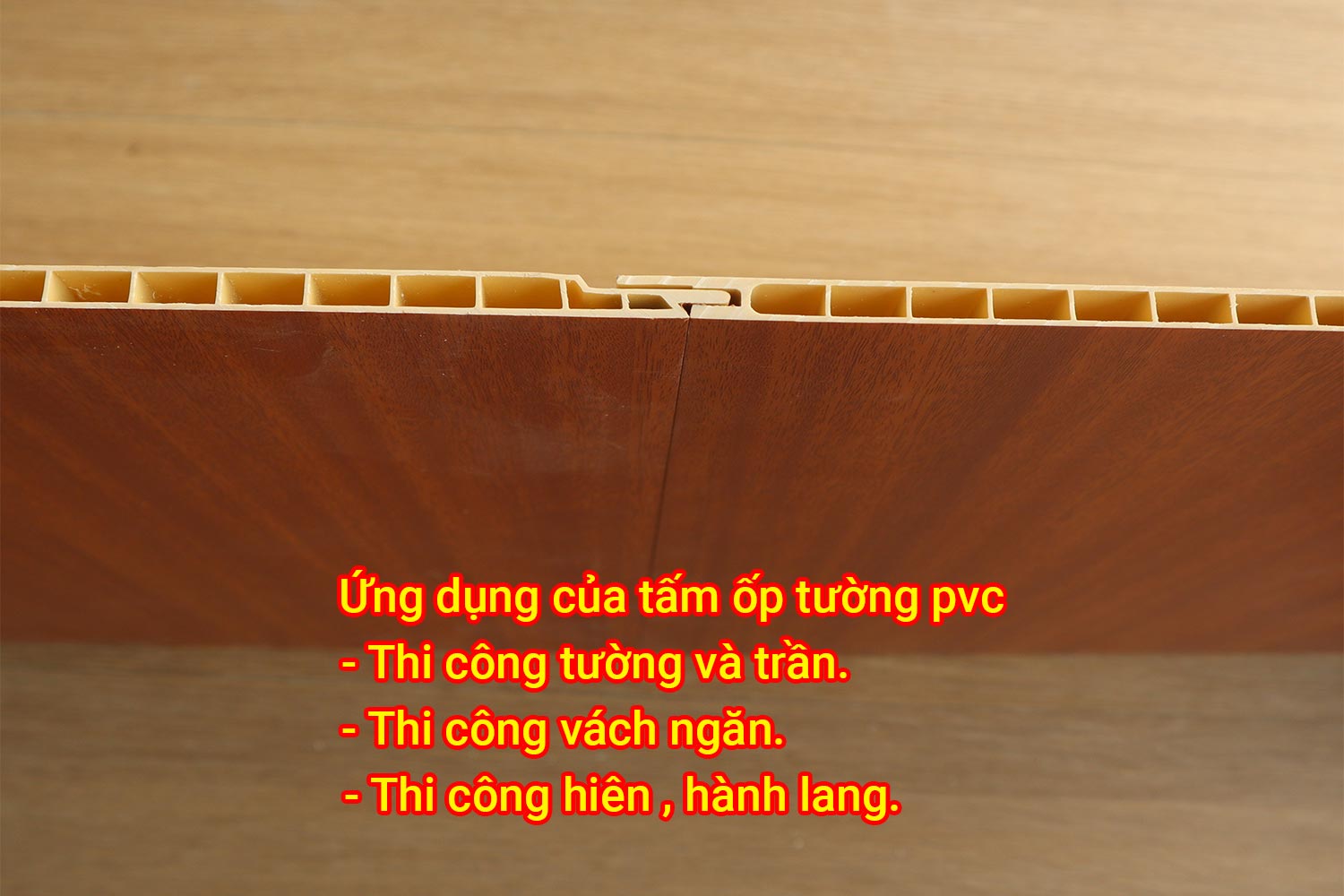 Ứng dụng của tấm ốp tường pvc.