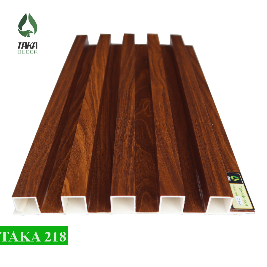 Tấm ốp tường lam 5 sóng thấp vân gỗ sẫm (TAKA 218)