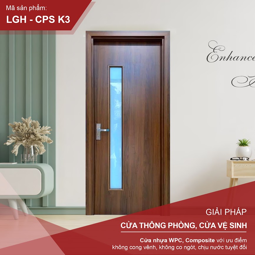 Cửa Composite - Mở Quay 1 Cánh