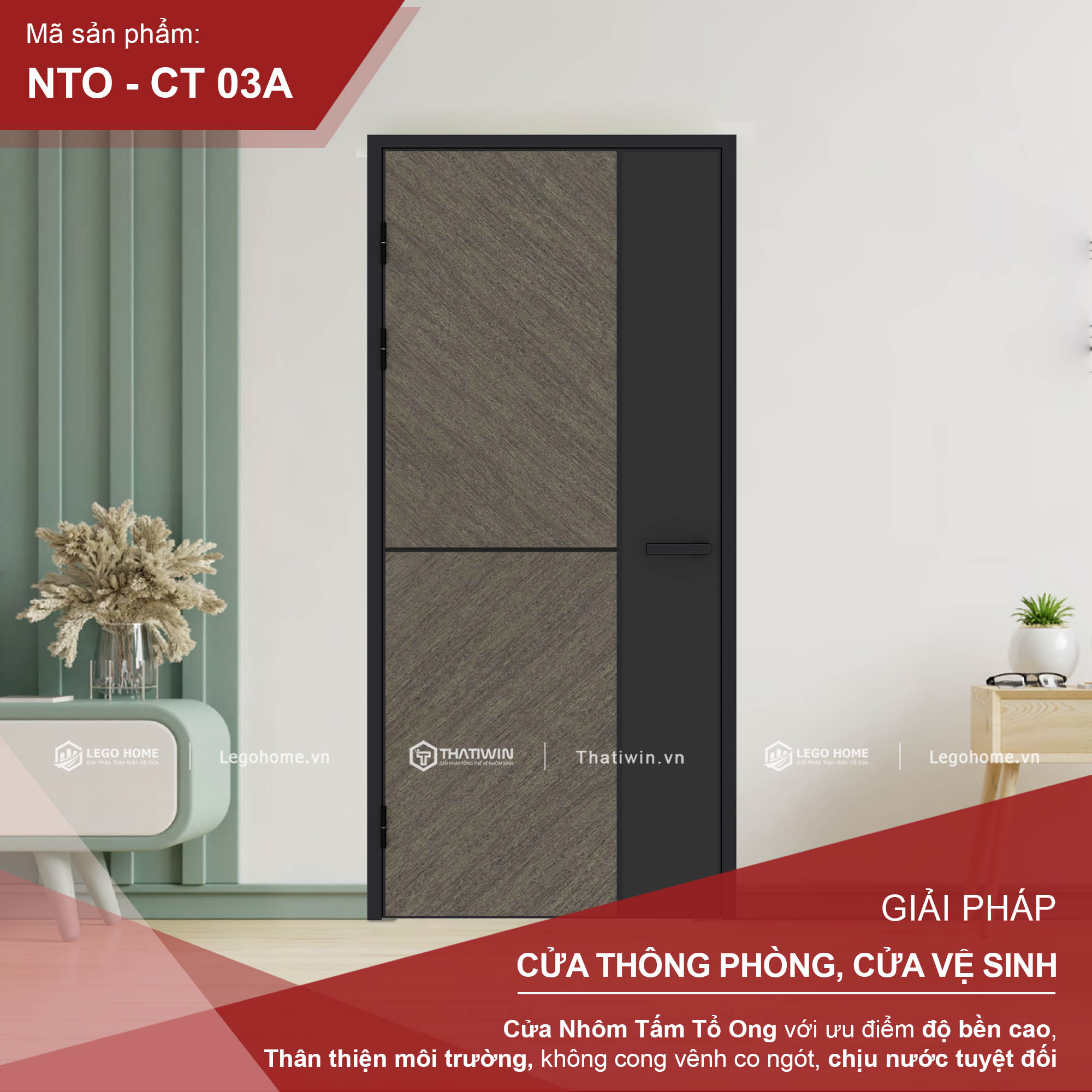 Cửa Nhôm Tấm Tổ Ong CT 03