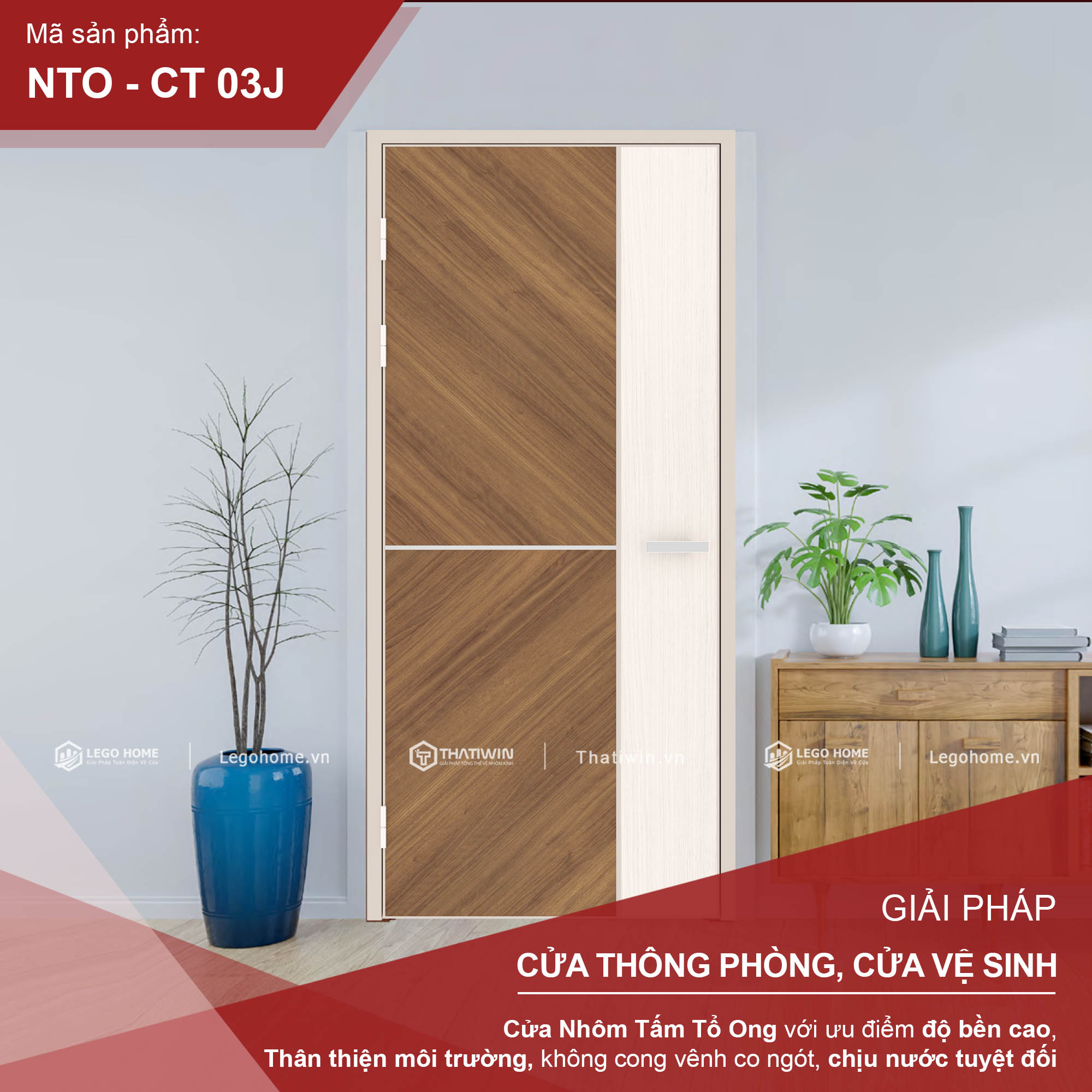 Cửa Nhôm Tấm Tổ Ong CT 03