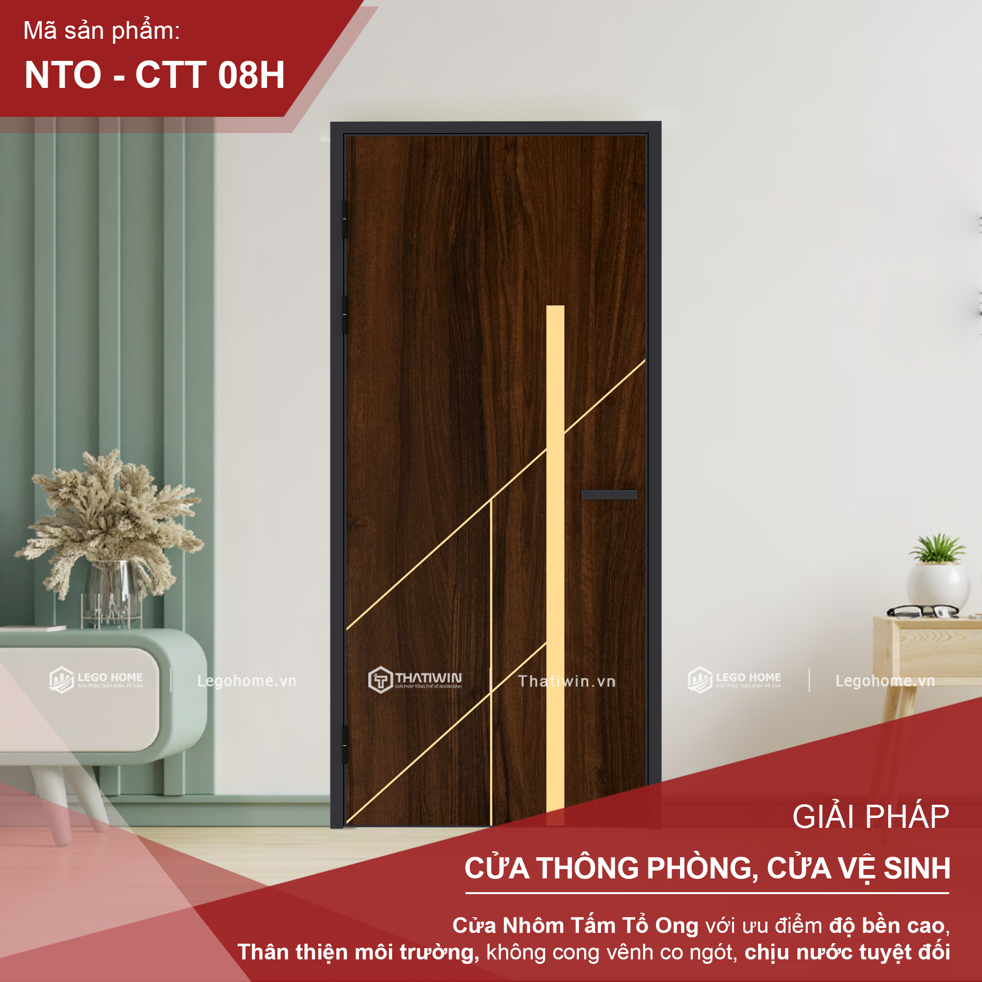 Cửa Nhôm Tấm Tổ Ong CTT 08