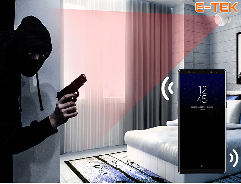 Cám biến báo động hồng ngoại PIR WIFI Tuya phát hiện đột nhập