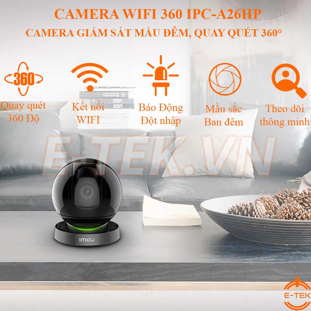 Camera WIFI 360 IMOU A26HP tính năng chính