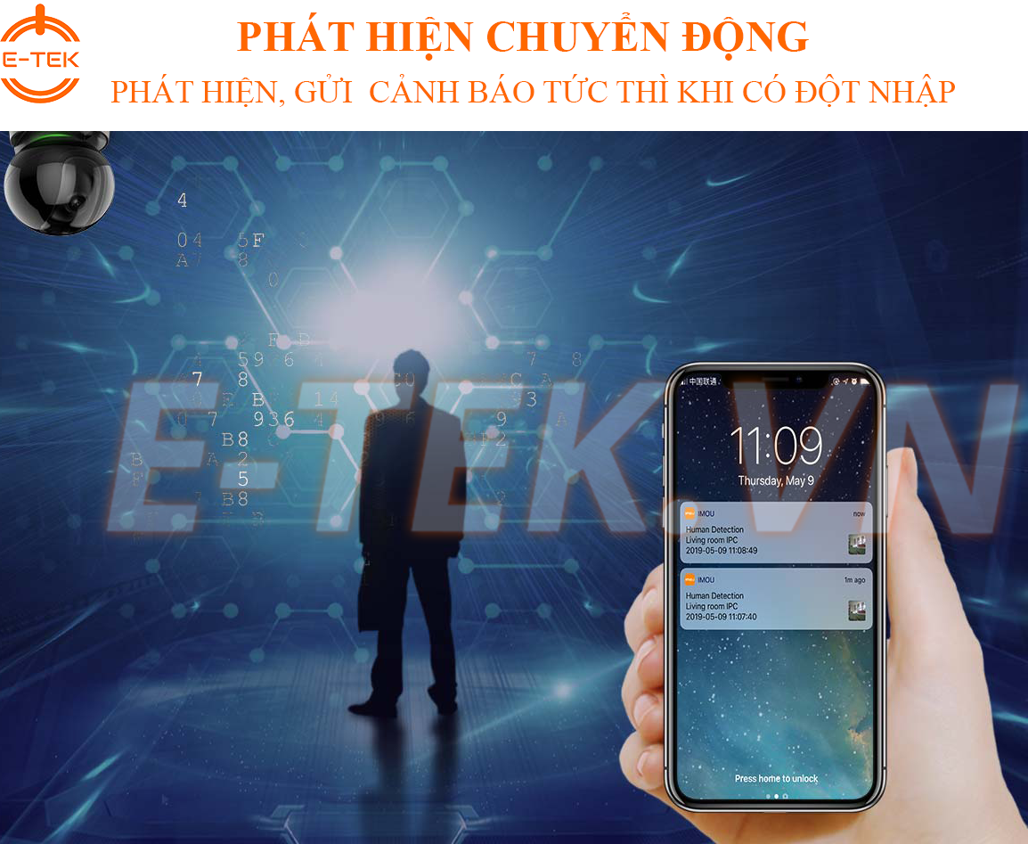 Camera WIFI 360 IMOU A26HP phát hiện chuyển động