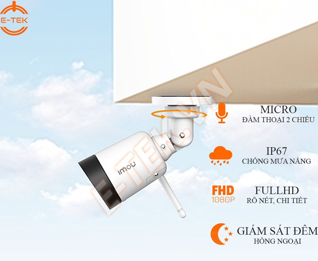 Camera WIFI Ngoài trời IMOU G22P giám sát gia đình, văn phòng