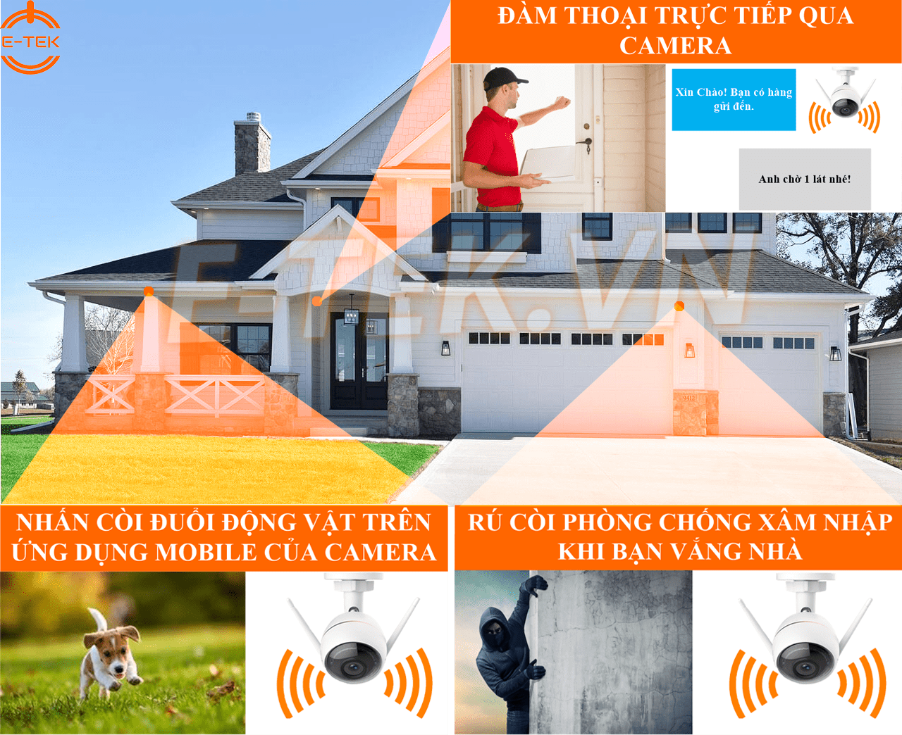 Camera wifi IP ngoài trời C3W mang lại giải pháp phòng vệ hoàn hảo cho ngôi nhà bạn.