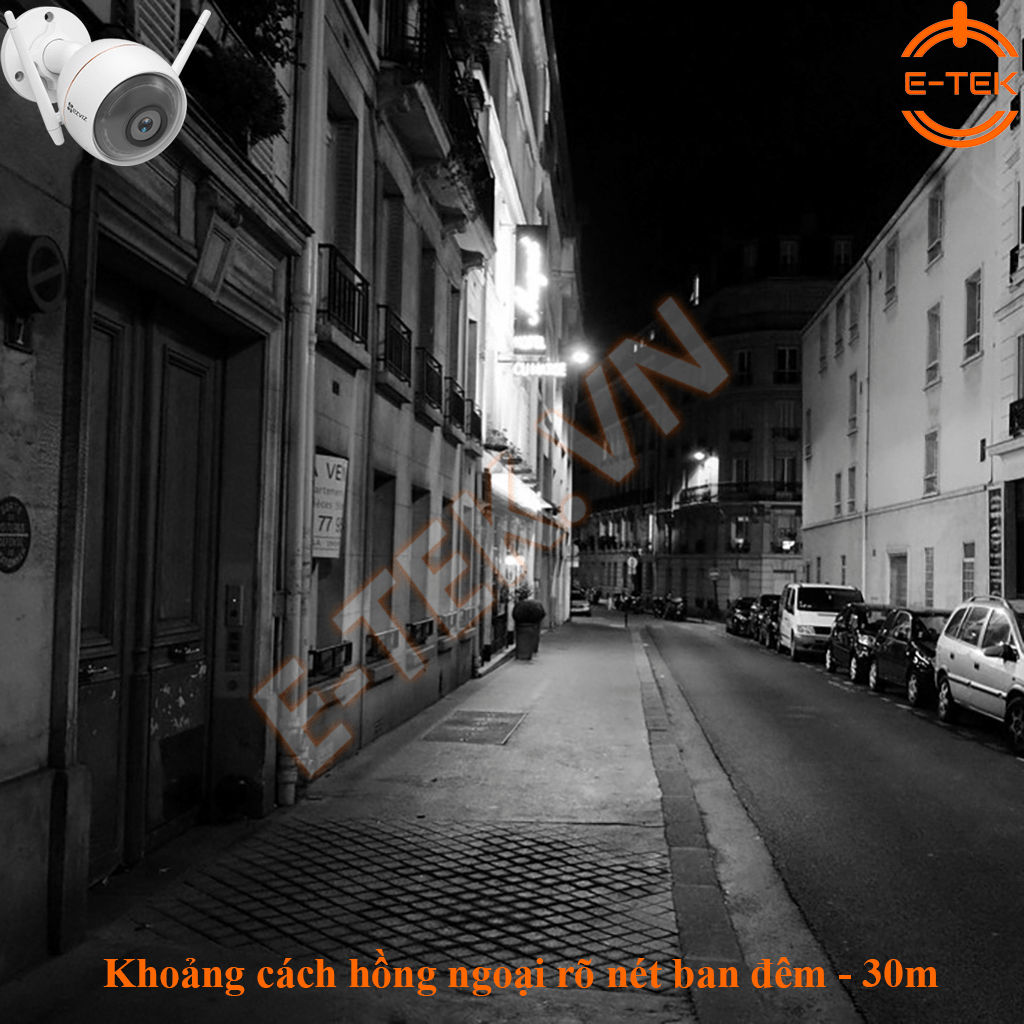 Camera IP WIFI ngoài trời C3W hồng ngoại giám sát đêm lên tới 30 Mét.