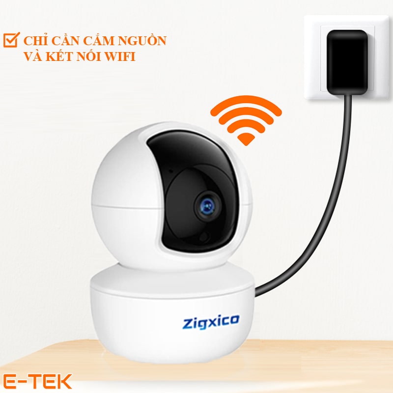 Camera WIFI TUYA 360 độ P05RD2 chỉ cần cắm nguồn và kết nối wifi để chạy