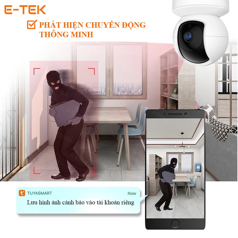 Camera wifi tuya P05DR2 phát hiện chuyển động thông minh