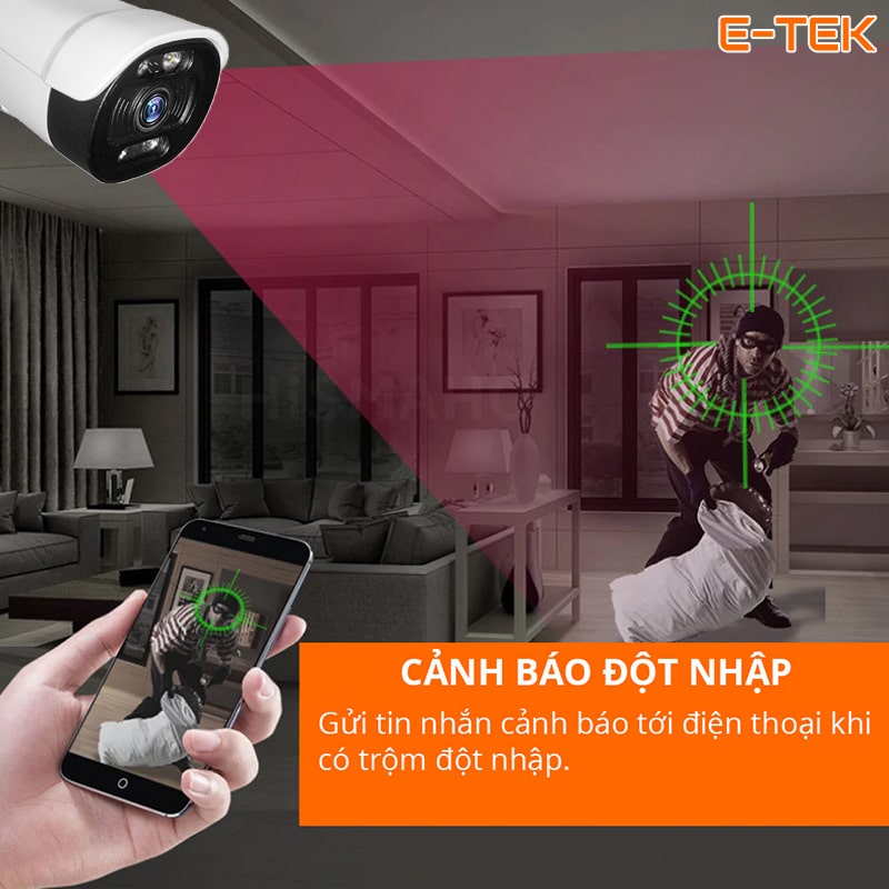 Camera wifi tuya ngoài trời W02DR2 cảnh báo khi có đột nhập