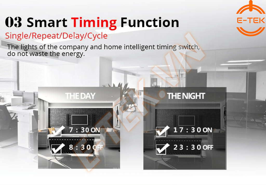 Chiết áp đèn thông minh TUYA hẹn giờ tắt bật ngày đêm theo nhu cầu