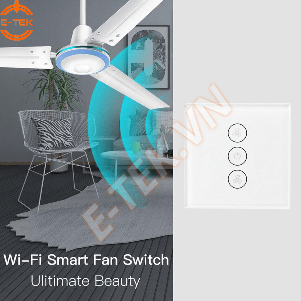 Chiết áp Quạt trần cảm ứng WIFI thông minh TUYA điều khiển từ xa