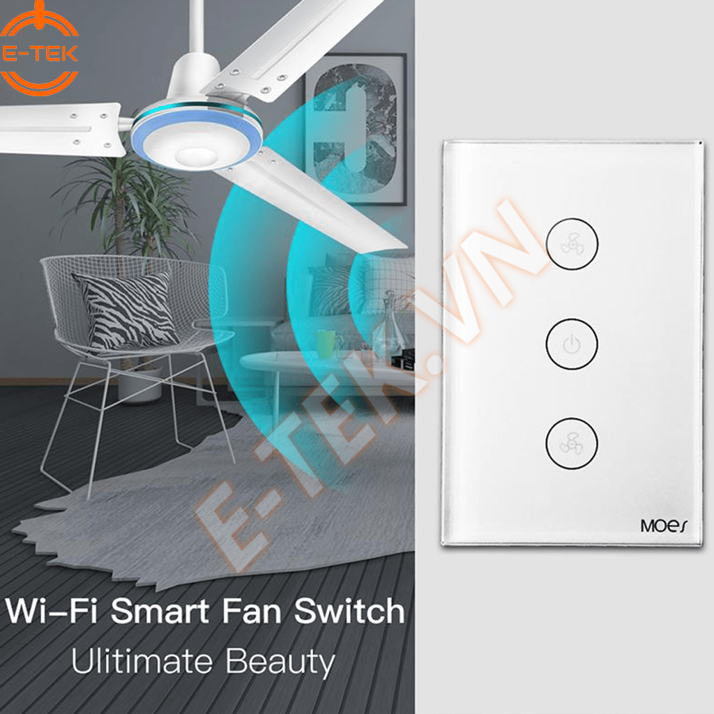 Chiết áp Quạt trần cảm ứng WIFI thông minh TUYA kết nối wifi