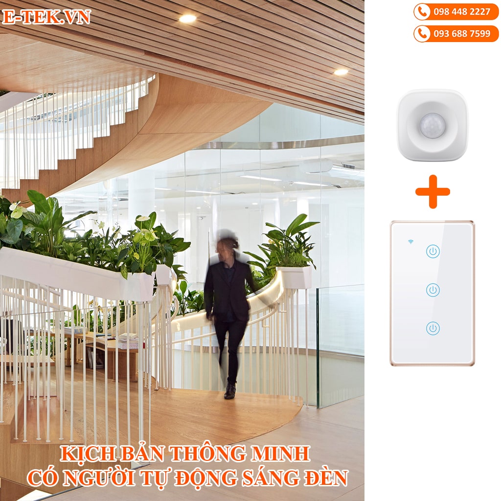 Tự động kích hoạt đèn sáng khi có người