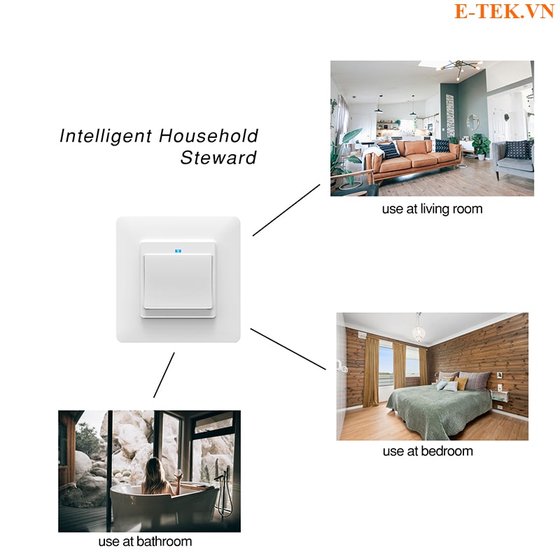 Công tắc cơ thông minh TUYA tuya tiện dụng trong đêm