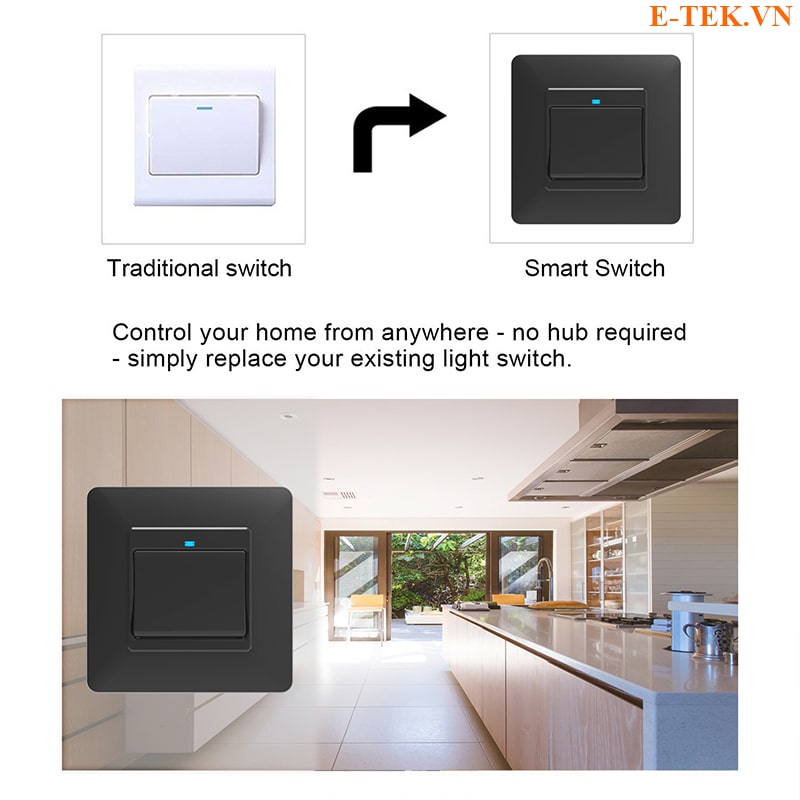 Công tắc TUYA Wifi giải pháp điều khiển thông minh thay thế hoàn hảo cho công tắc truyền thống