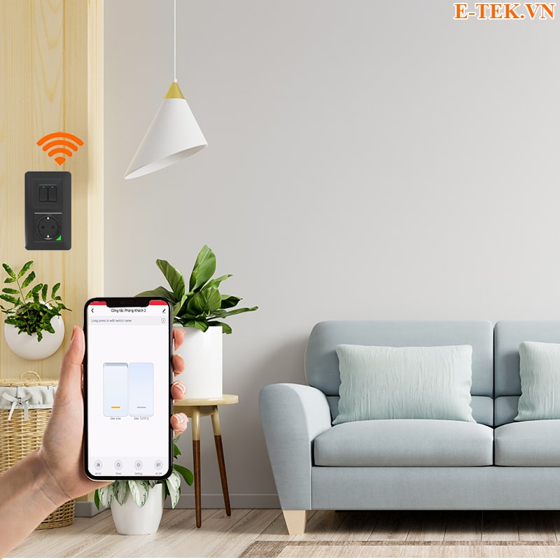 Công tắc TUYA Wifi dễ dàng lắp đặt, kết nối wifi