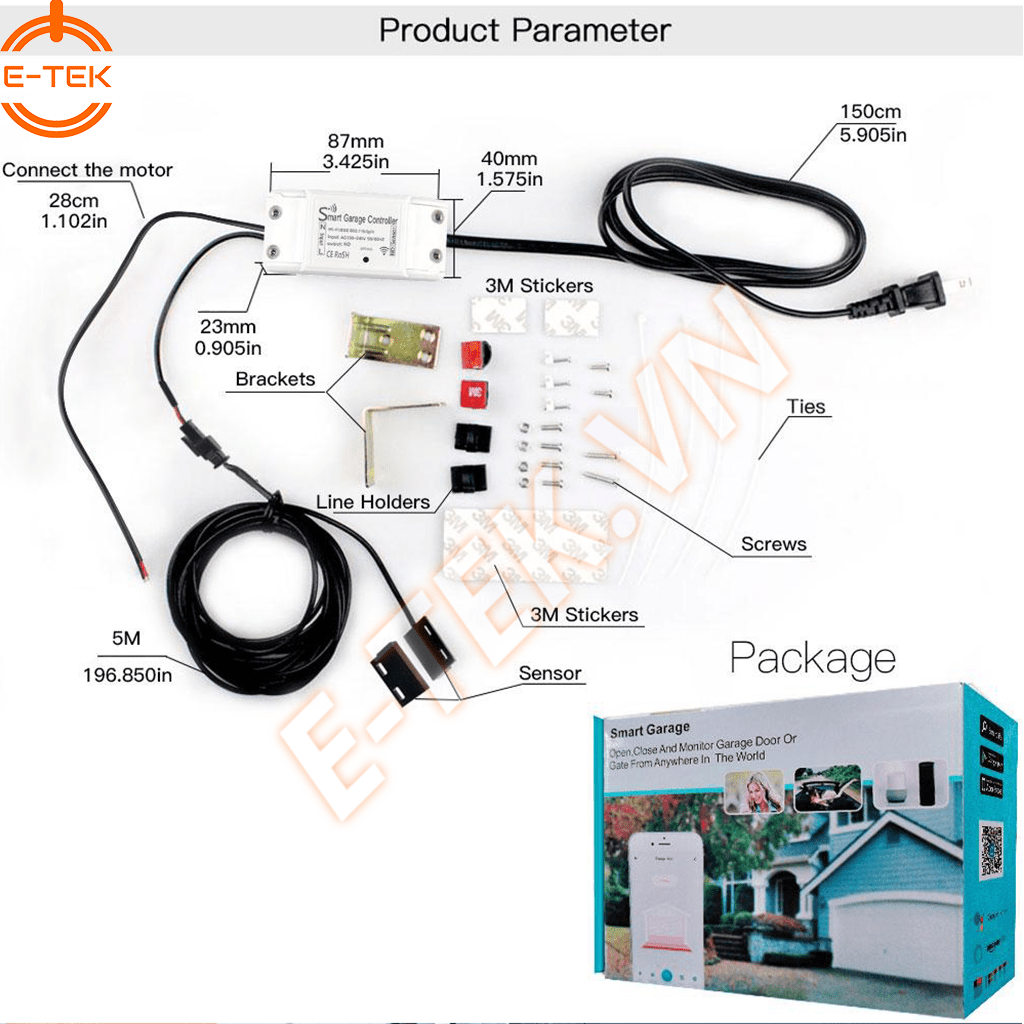 Công tắc cửa cuống thông minh TUYA dễ lắp đặt