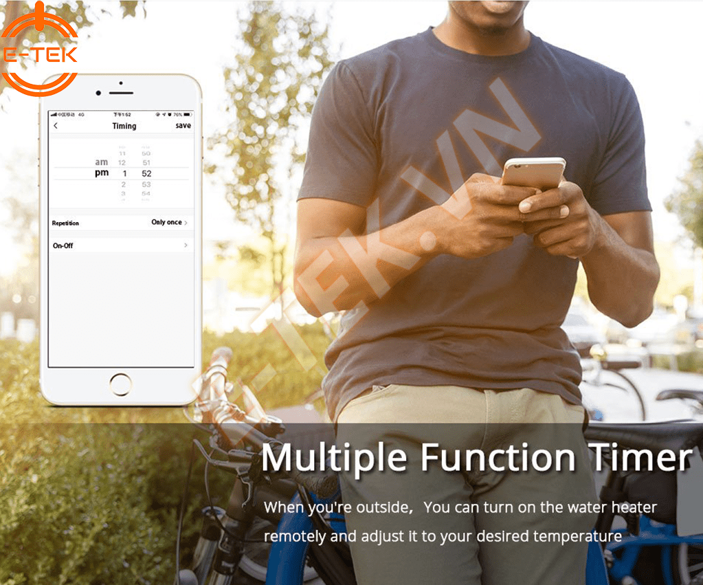 Công tắc bình nóng lạnh thông minh Wifi Tuya hẹn giờ tắt bật