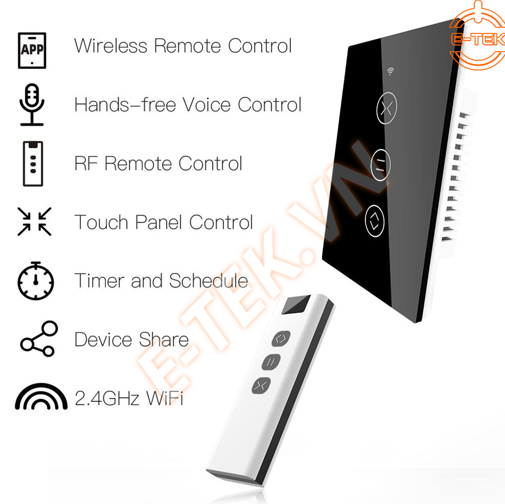 Công tắcđiều khiển RÈM thông minh TUYA  kết nối điều khiển từ xa