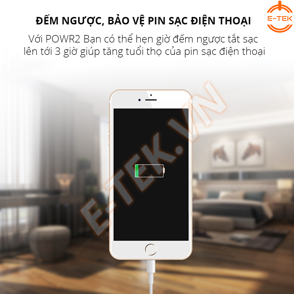 Công tắc thông minh giám sát điện năng tiêu thụ Sonoff Pow R2 giúp hẹn giờ đếm ngược tắt sạc điện thoại di động
