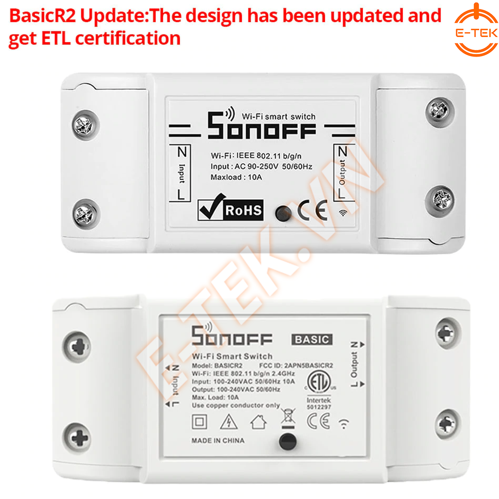 Công tắc thông minh SONOFF Basec R2 phiên bản nâng cấp của SONOFF Basic