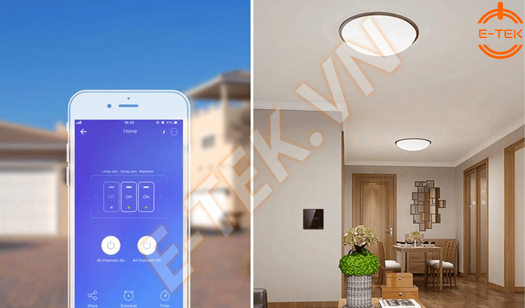Công tắc cảm ứng thông minh SONOFF T3UK giao diện điều khiển thân thiện