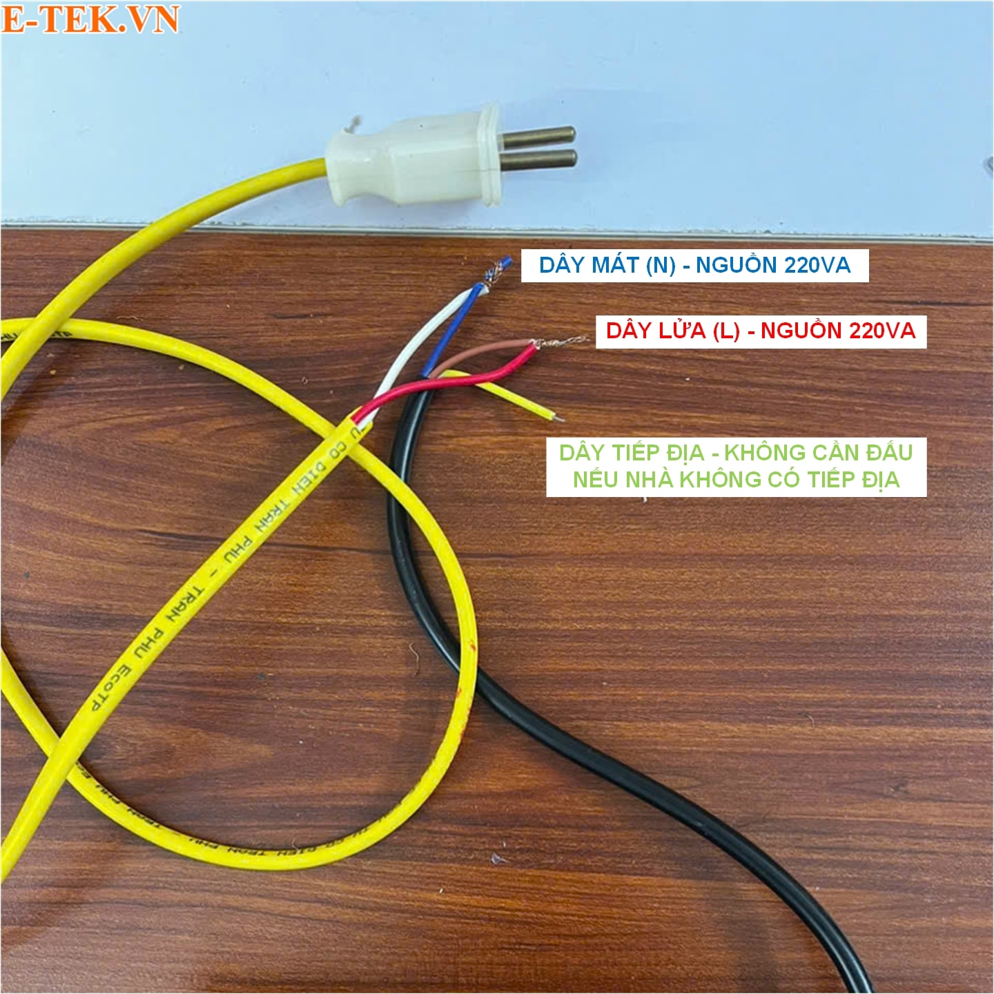 Hướng dẫu đáu cáp nguồn đèn LED RGB Wifi, ngoài trời nháy theo nhạc.