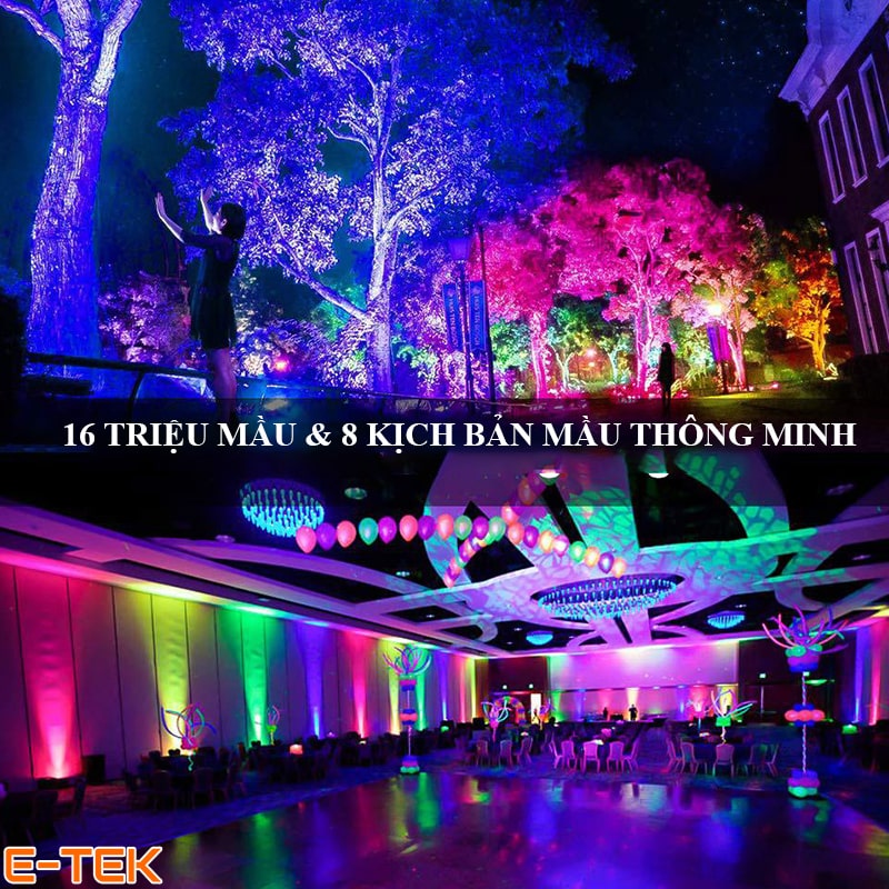 Đèn pha LED đổi mầu RGBW ngoài trời Wifi TUYA 60W Novostella 16 triệu mầu