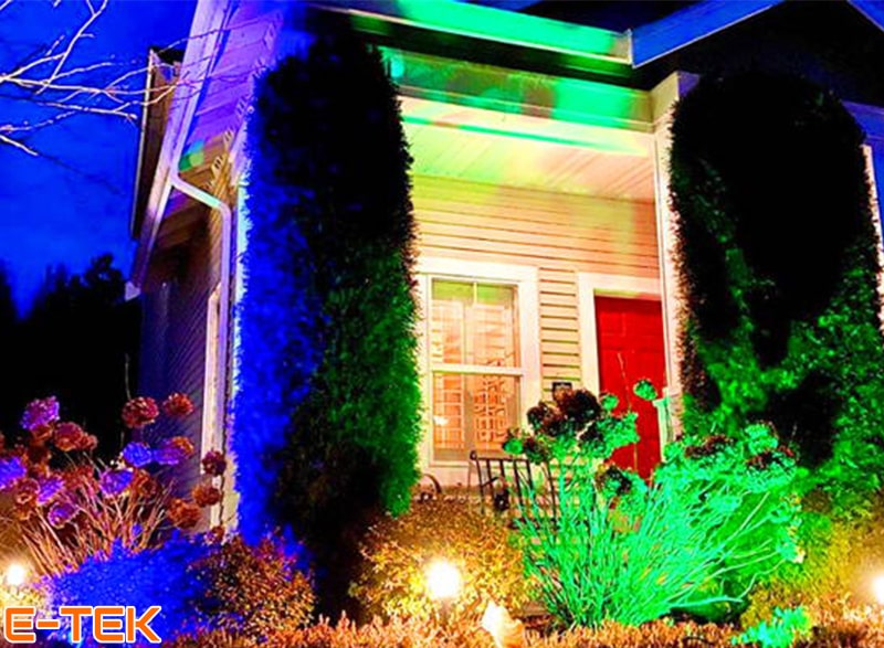 Đèn pha LED đổi mầu RGBW ngoài trời Wifi TUYA 60W Novostella thông minh