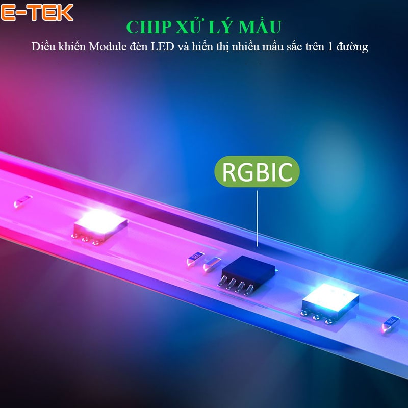 Đèn LED dây RGB đổi màu nháy theo nhạc Wifi Tuya với chip xử lý mầu cao cấp