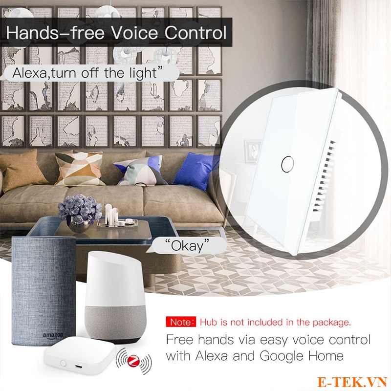 Điều khiển công tắc cảm ứng tuya zigbee bằng giọng nói