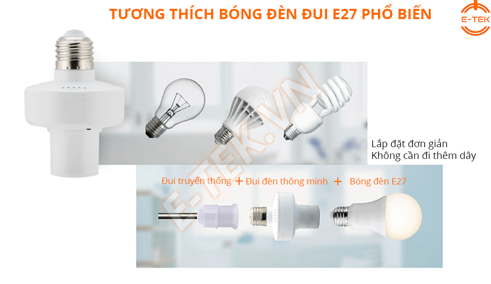 ĐUI ĐÈN THÔNG MINH SONOFF CHUẨN ĐUI E27 PHỔ BIẾN NHẤT