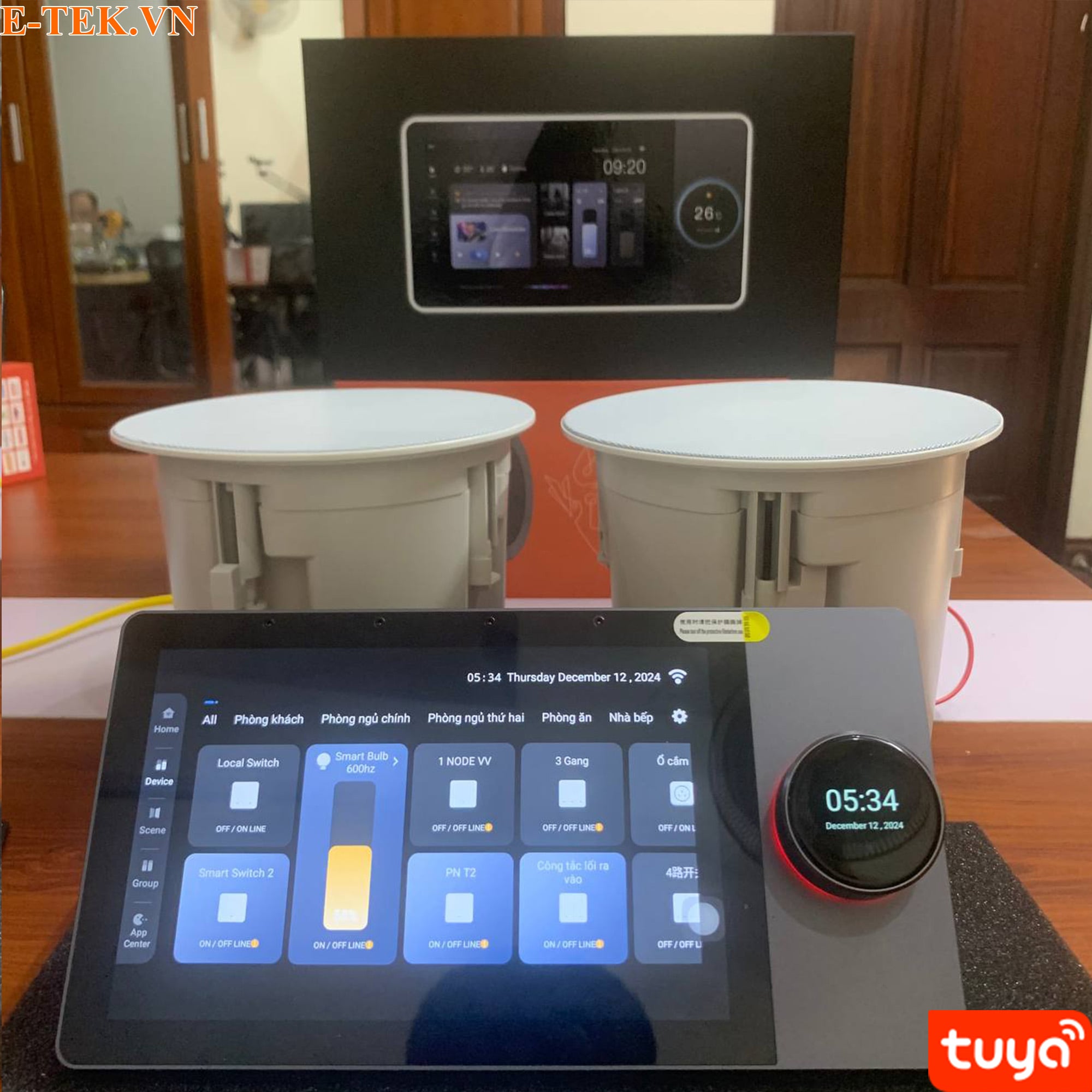 Màn hình trung tâm amply Tuya