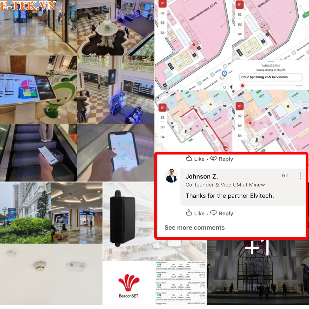 ứng dụng thiết bị iot minew tại siêu thị Vincom Hồ chí minh Việt Nam