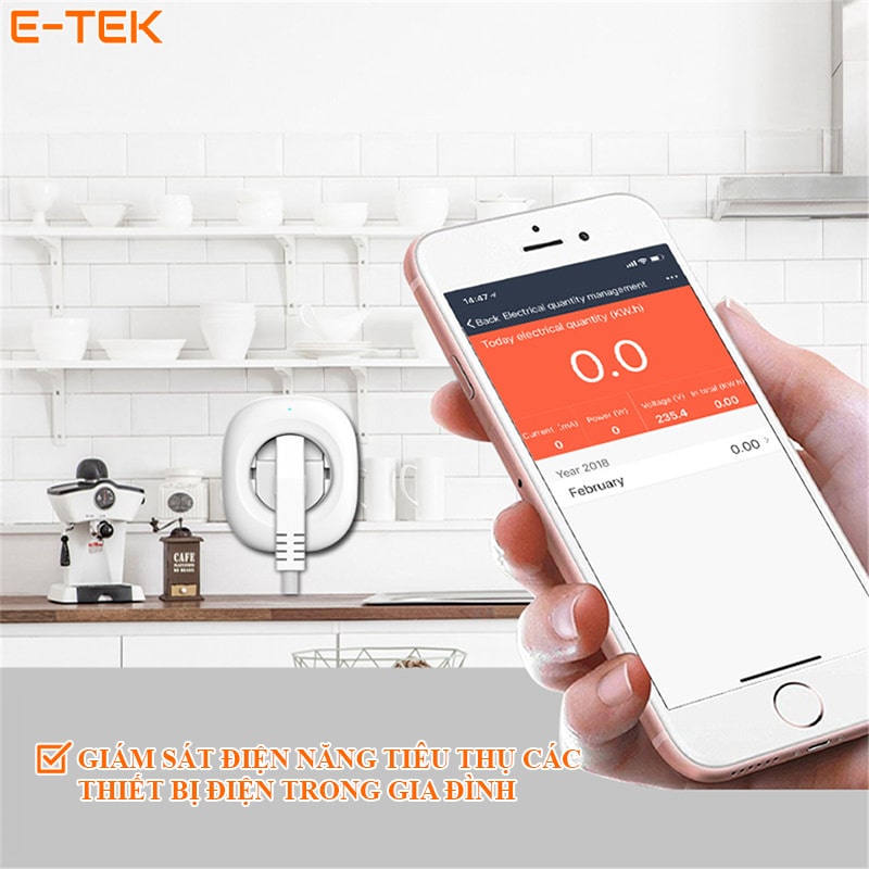 Ổ cắm điện thông minh wifi tuya, chuẩn EU, chính hãng MOES giám sát điện năng tiêu thụ
