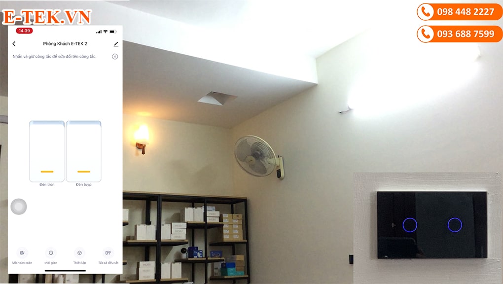 Phần mềm điều khiển TuyaSmart trên điện thoại thông minh