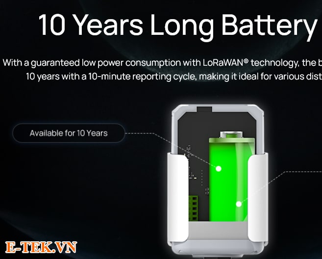 Pin 19000mah cảm biến EM500-pt100