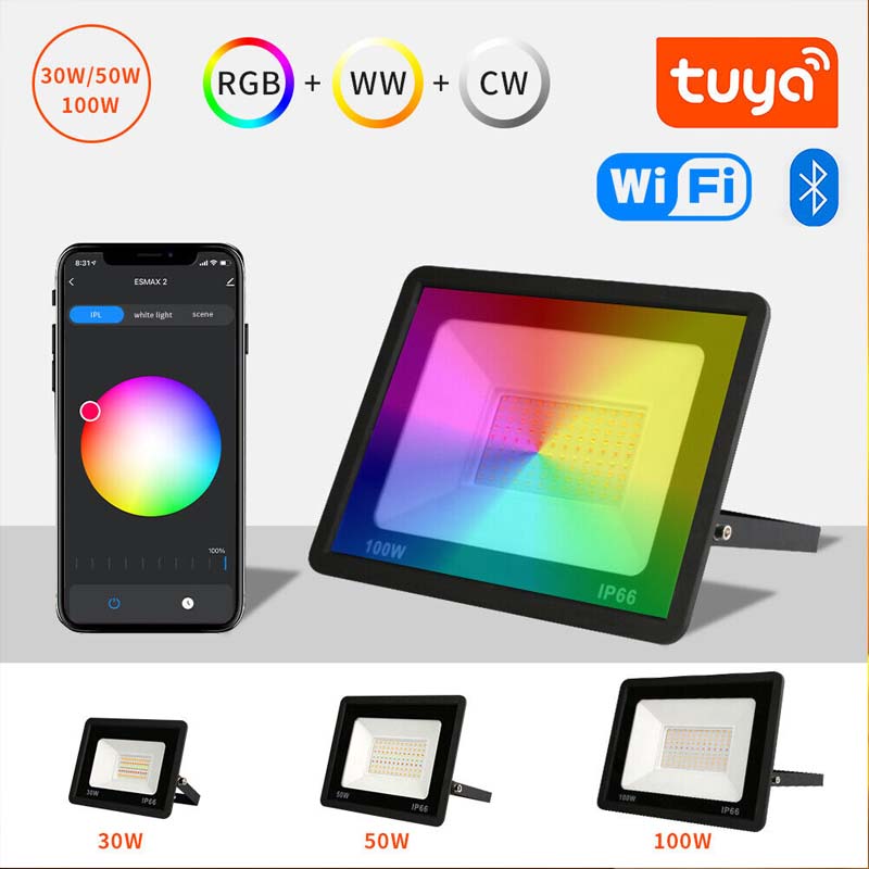 Đèn đổi màu ngoài trời rgb tuya